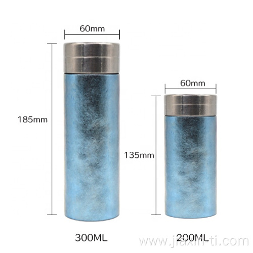 Ice pattern color friendly titanium bottle for gift